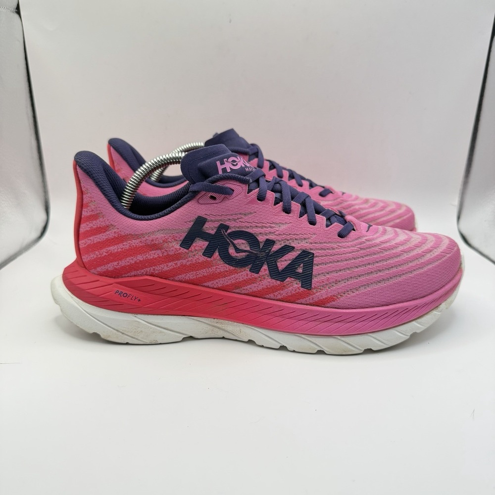 Hoka One One Womens Mach 5 1127894 Pink Running Shoes Sneakers 11 B Raspberry - Picture 2 of 10